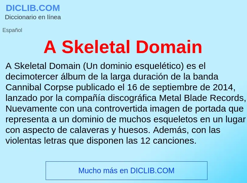 O que é A Skeletal Domain - definição, significado, conceito