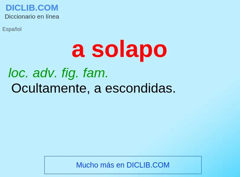 ¿Qué es a solapo? - significado y definición