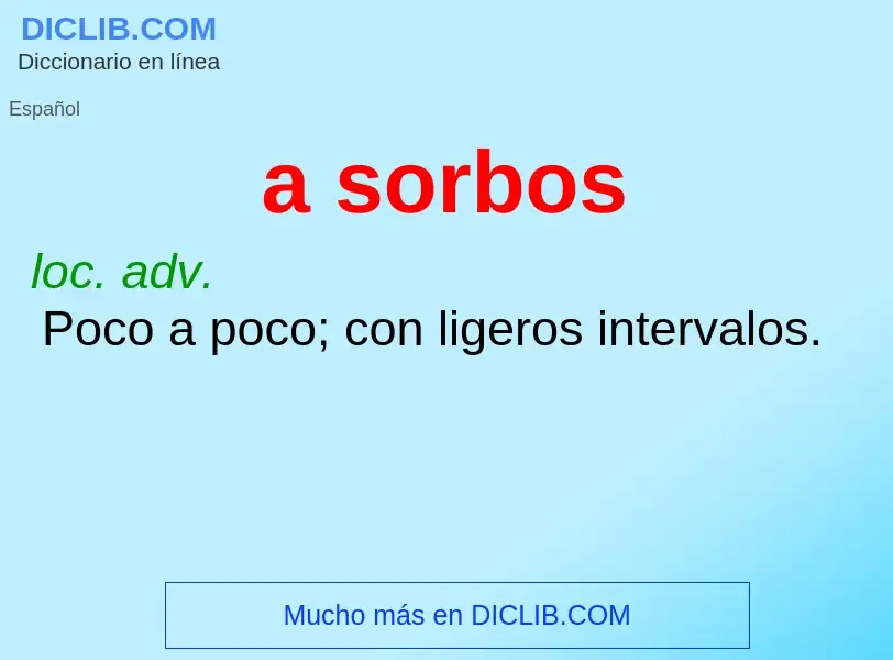 What is a sorbos - definition