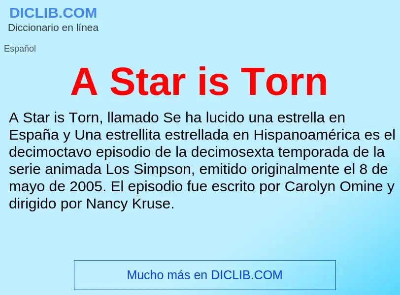 What is A Star is Torn - definition