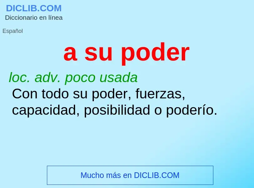 Wat is a su poder - definition