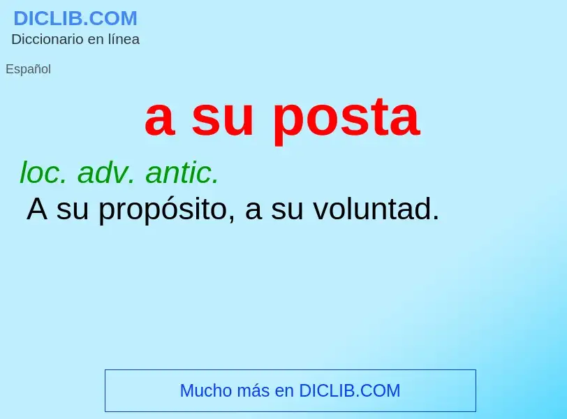 Wat is a su posta - definition