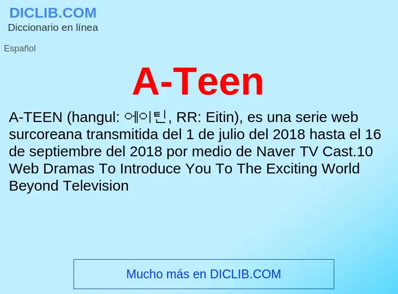 What is A-Teen - definition