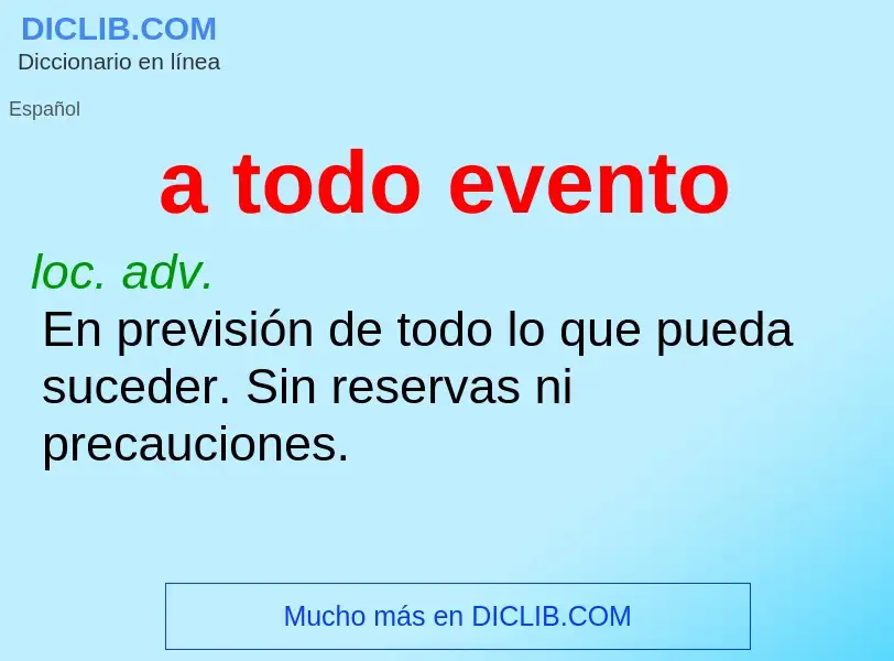 What is a todo evento - definition