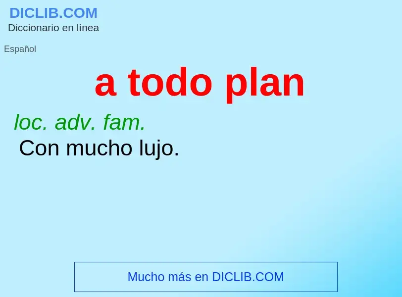 O que é a todo plan - definição, significado, conceito