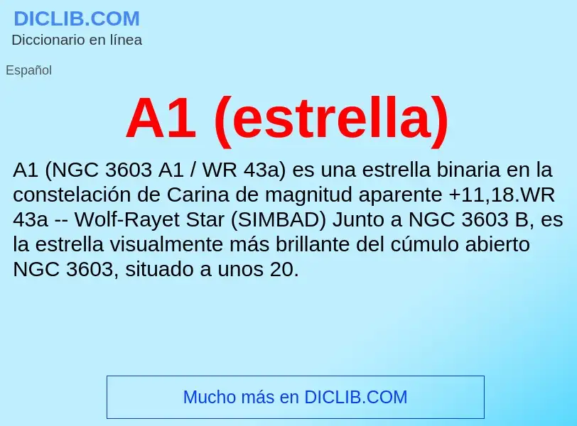 O que é A1 (estrella) - definição, significado, conceito