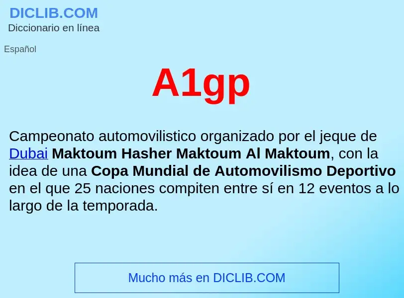 O que é A1gp  - definição, significado, conceito