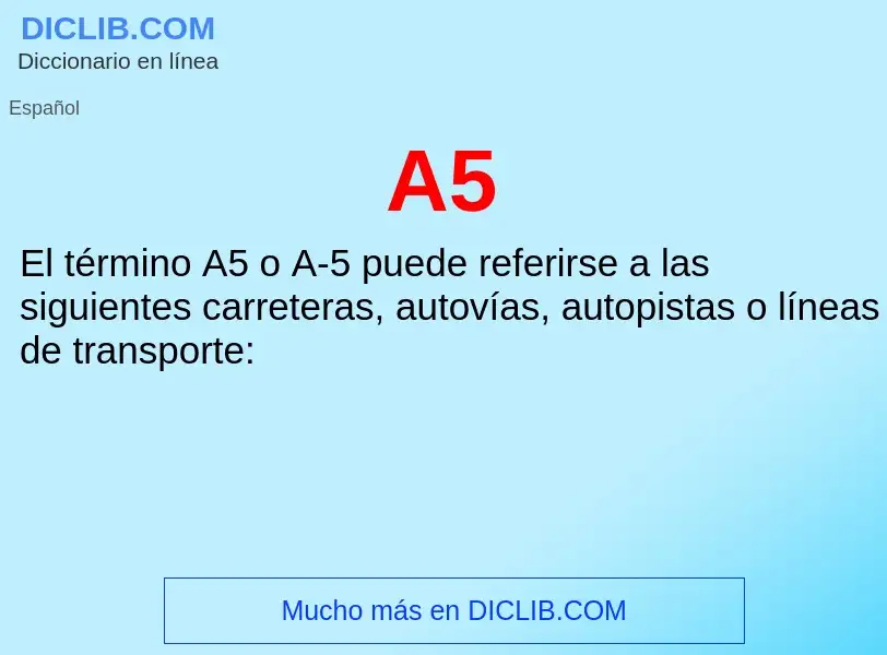 O que é A5 - definição, significado, conceito