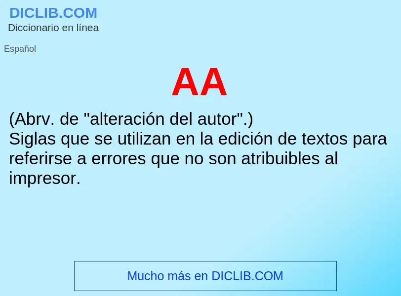 O que é AA - definição, significado, conceito