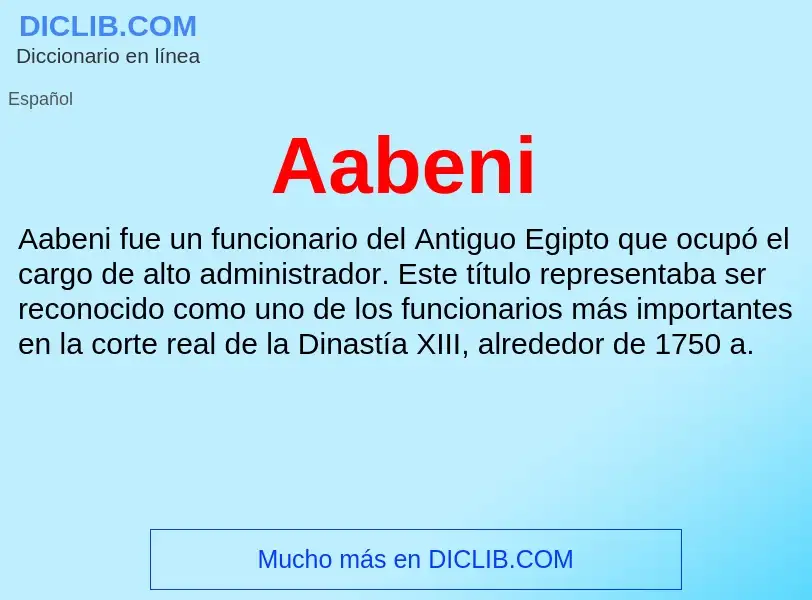 ¿Qué es Aabeni? - significado y definición