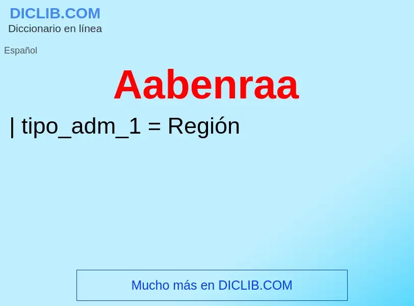 ¿Qué es Aabenraa? - significado y definición