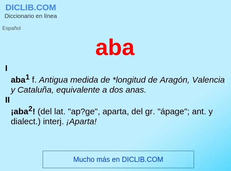 ¿Qué es aba? - significado y definición