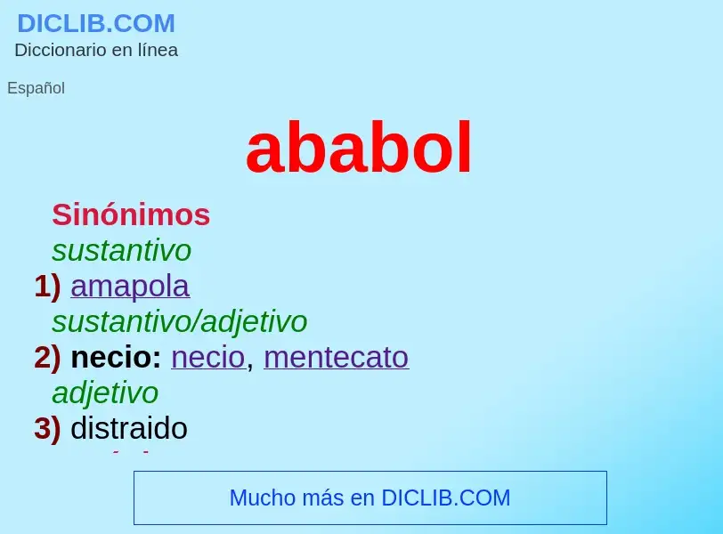 ¿Qué es ababol? - significado y definición