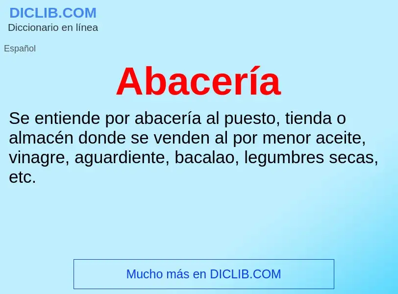 What is Abacería - definition