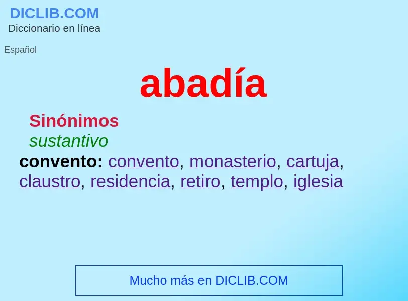 ¿Qué es abadía? - significado y definición