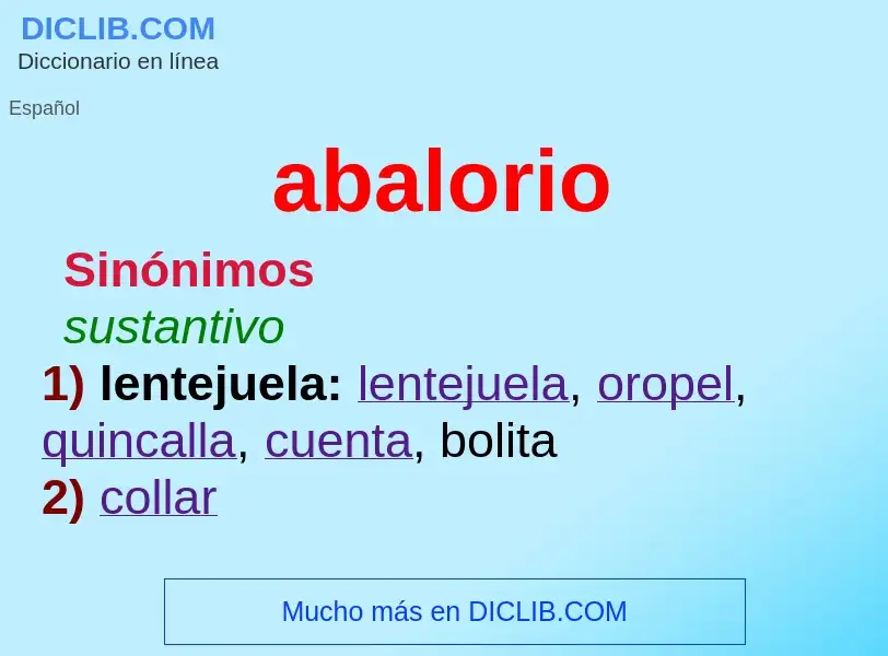 Wat is abalorio - definition