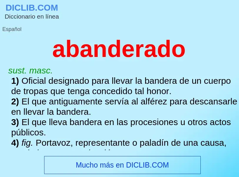 ¿Qué es abanderado? - significado y definición