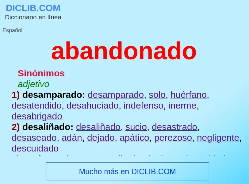 What is abandonado - meaning and definition