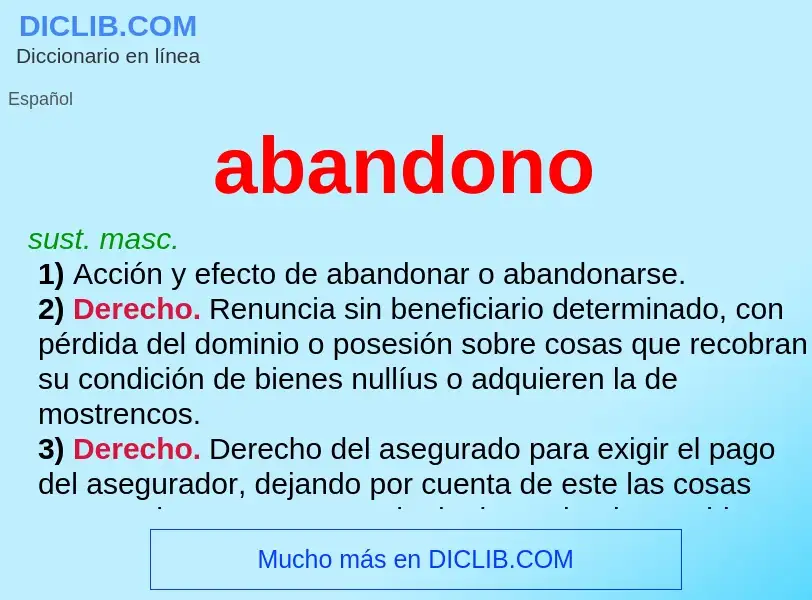 What is abandono - meaning and definition