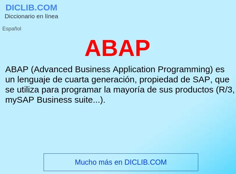 What is ABAP - definition