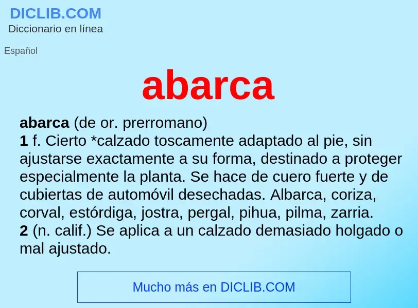 What is abarca - definition