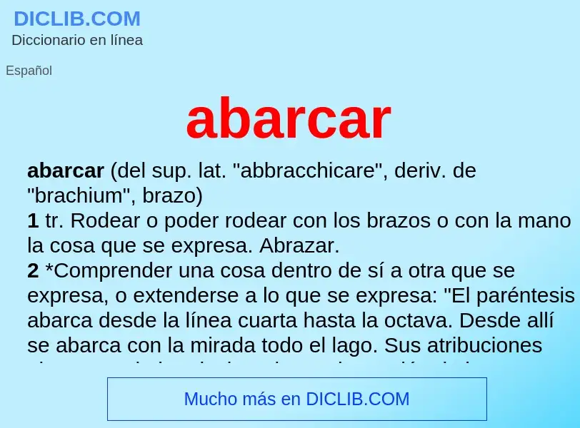 What is abarcar - definition