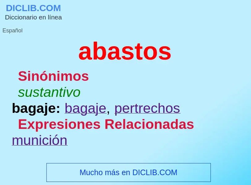 Wat is abastos - definition