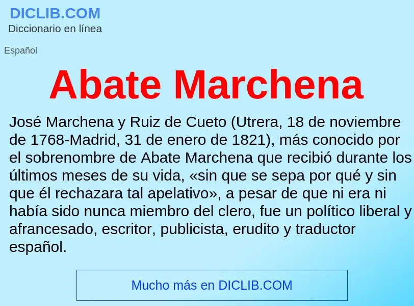 What is Abate Marchena - definition