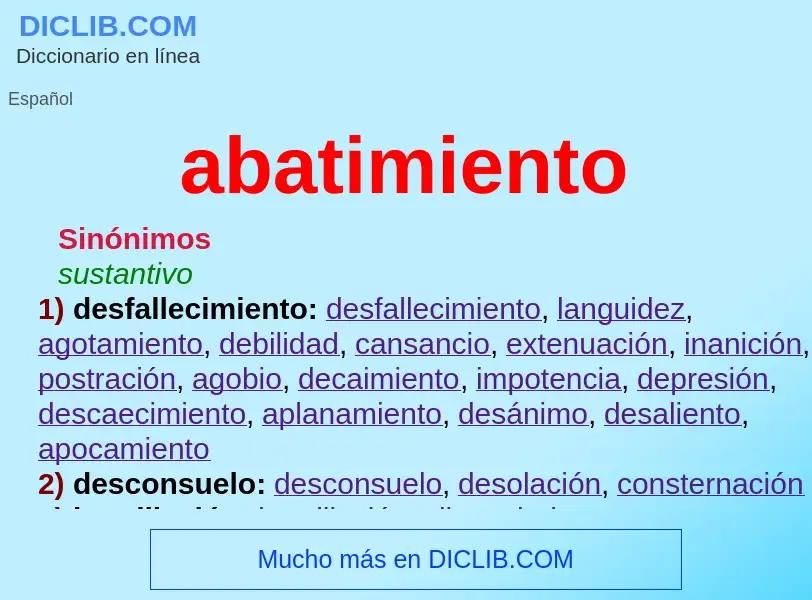 Wat is abatimiento - definition