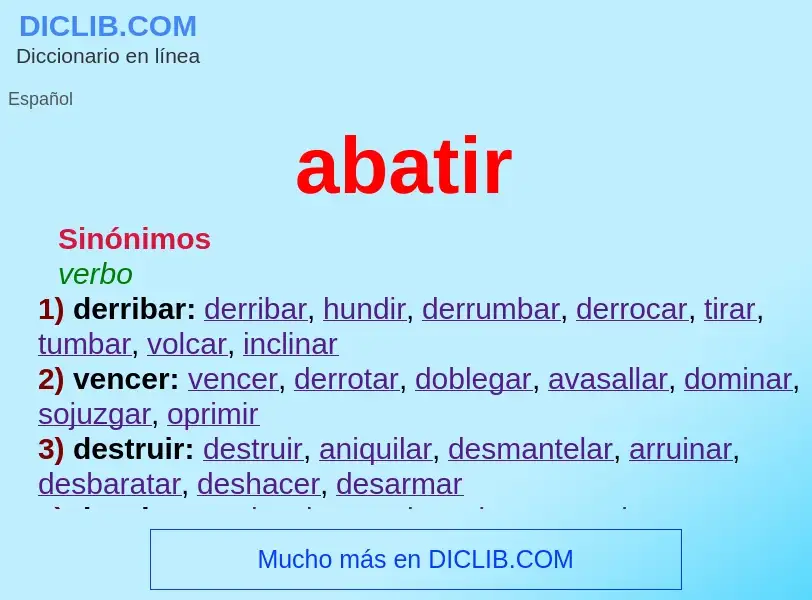 What is abatir - definition