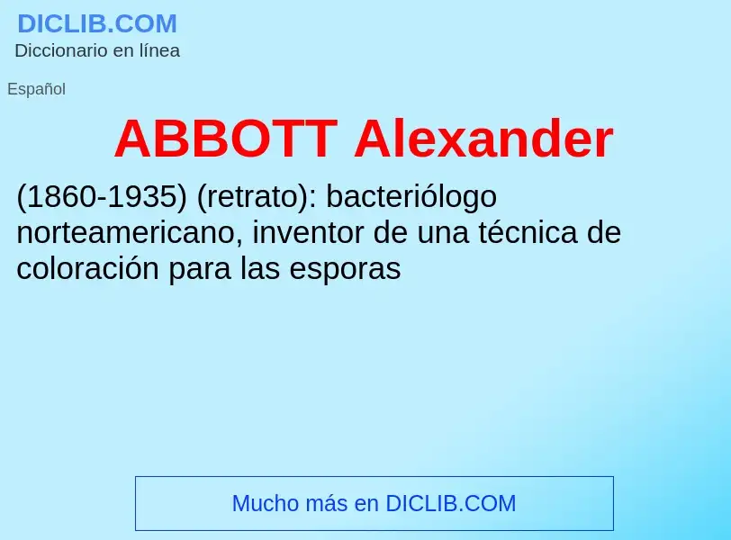 What is ABBOTT Alexander - definition