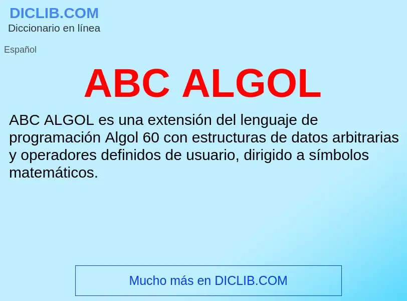 What is ABC ALGOL - definition