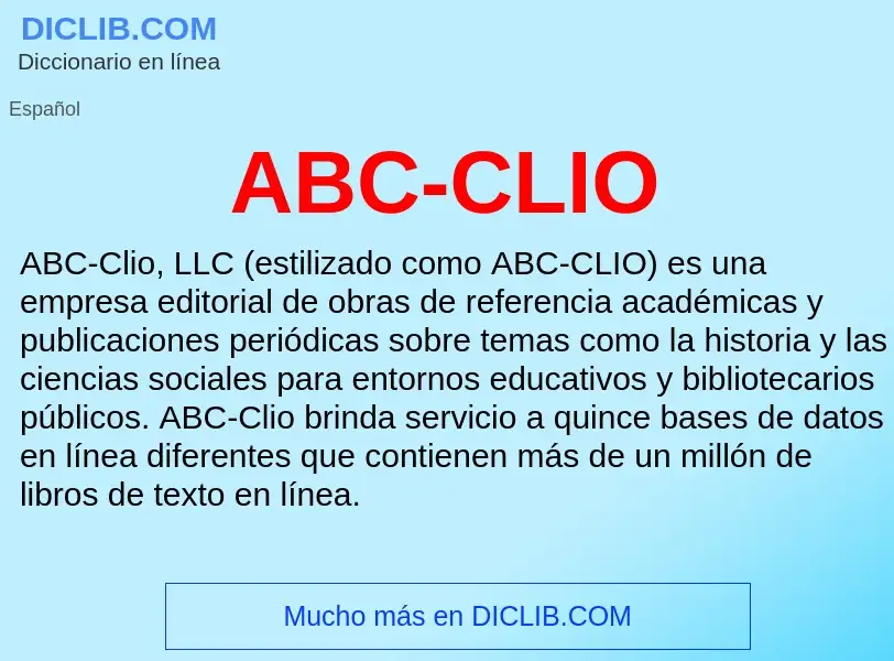 What is ABC-CLIO - definition