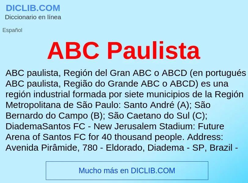 What is ABC Paulista - definition