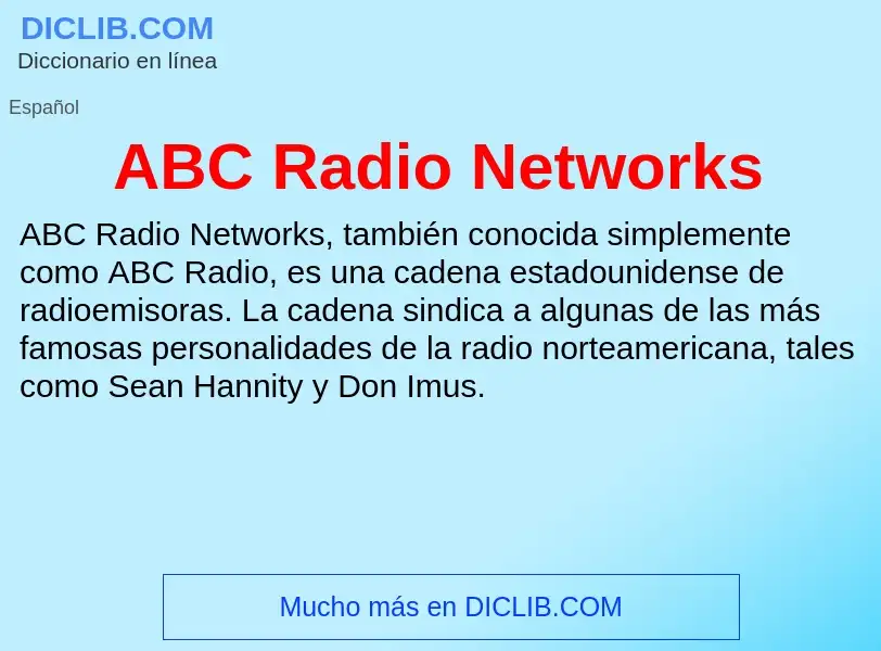 What is ABC Radio Networks - definition