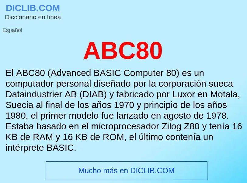 What is ABC80 - definition