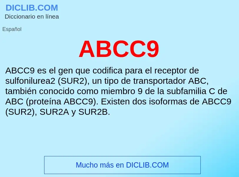 What is ABCC9 - definition