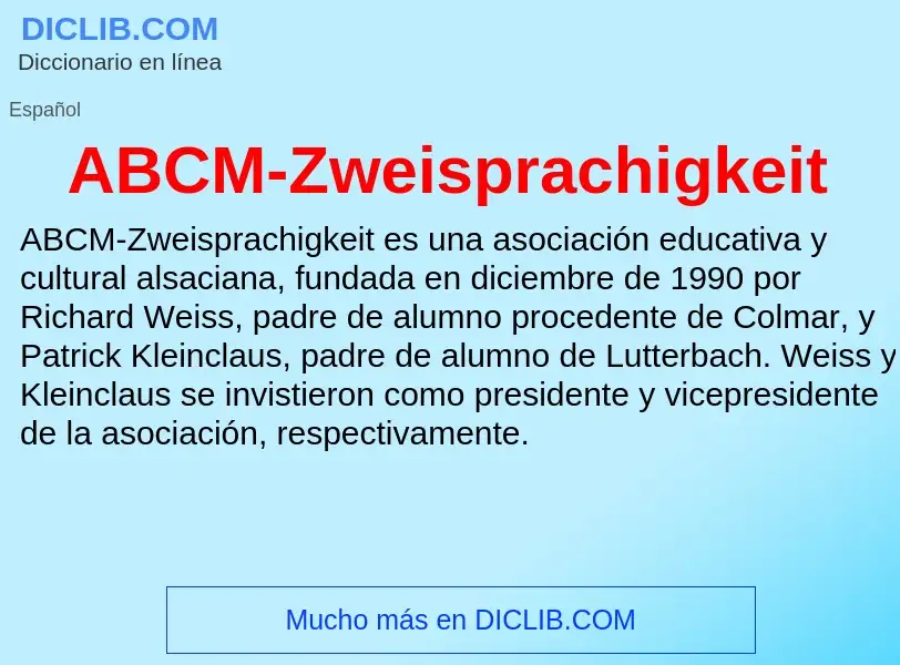 What is ABCM-Zweisprachigkeit - definition