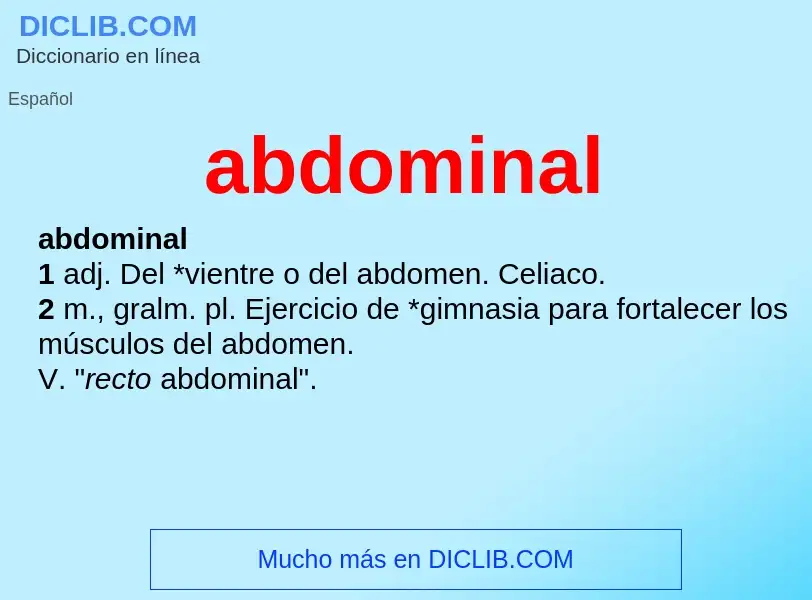 What is abdominal - definition