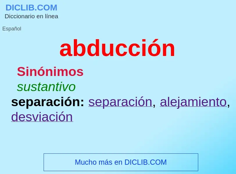 ¿Qué es abducción? - significado y definición