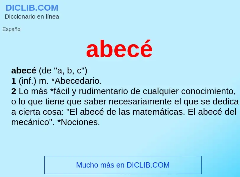 ¿Qué es abecé? - significado y definición