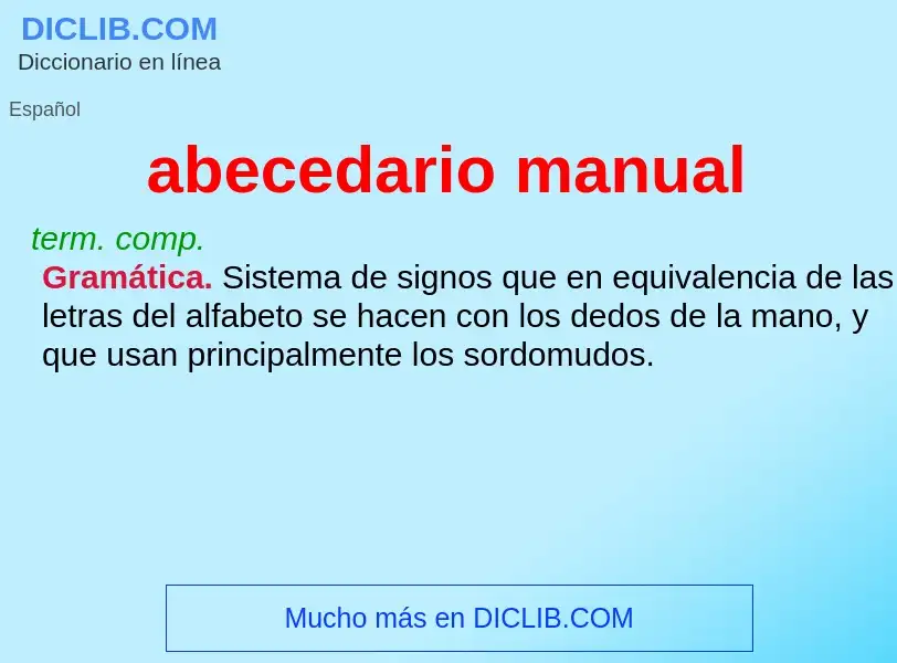 What is abecedario manual - definition