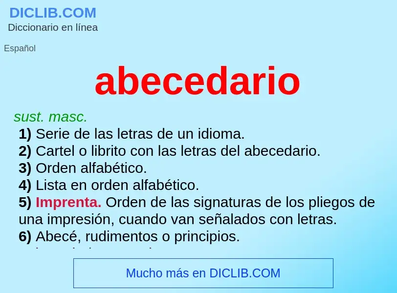 What is abecedario - meaning and definition