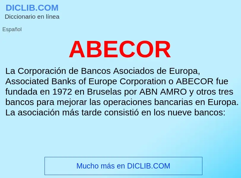 What is ABECOR - definition