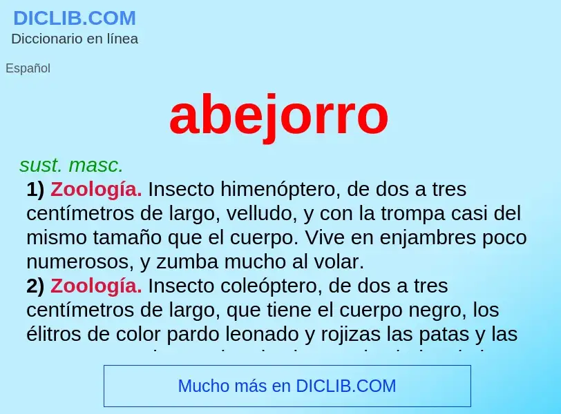 What is abejorro - definition