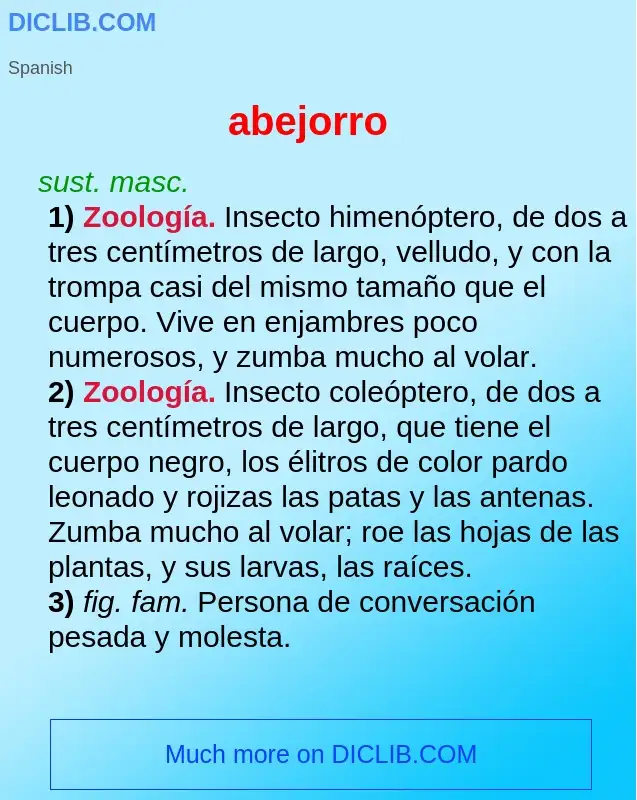 Что такое abejorro - определение