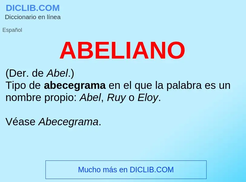 What is ABELIANO - definition