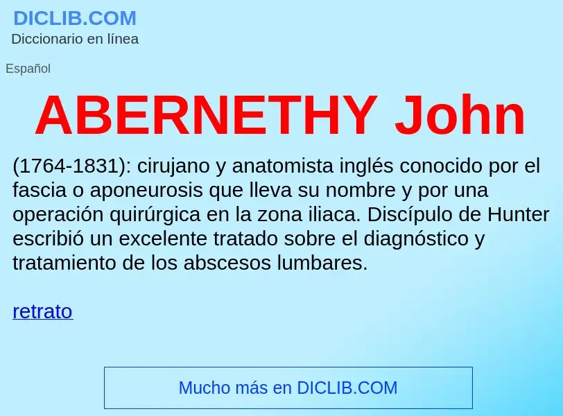 What is ABERNETHY John - definition