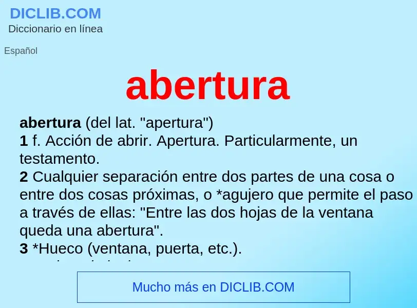 Wat is abertura - definition