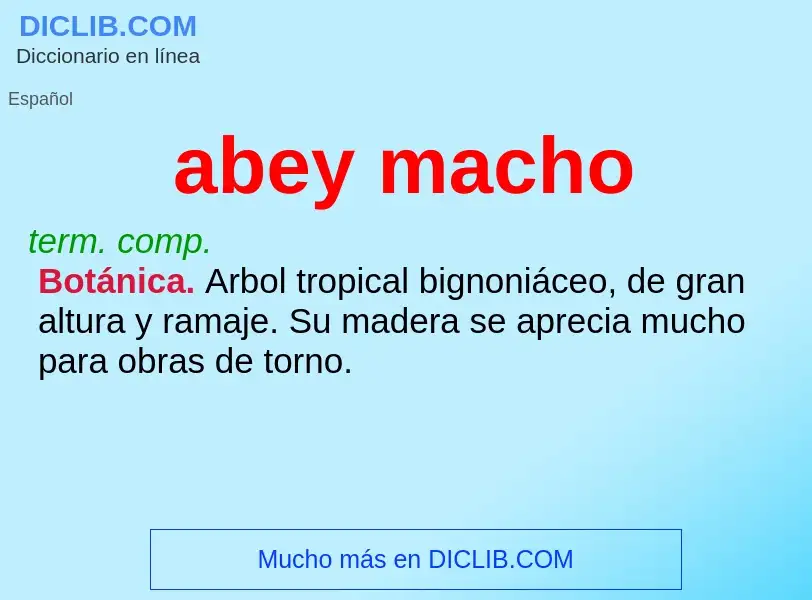 O que é abey macho - definição, significado, conceito